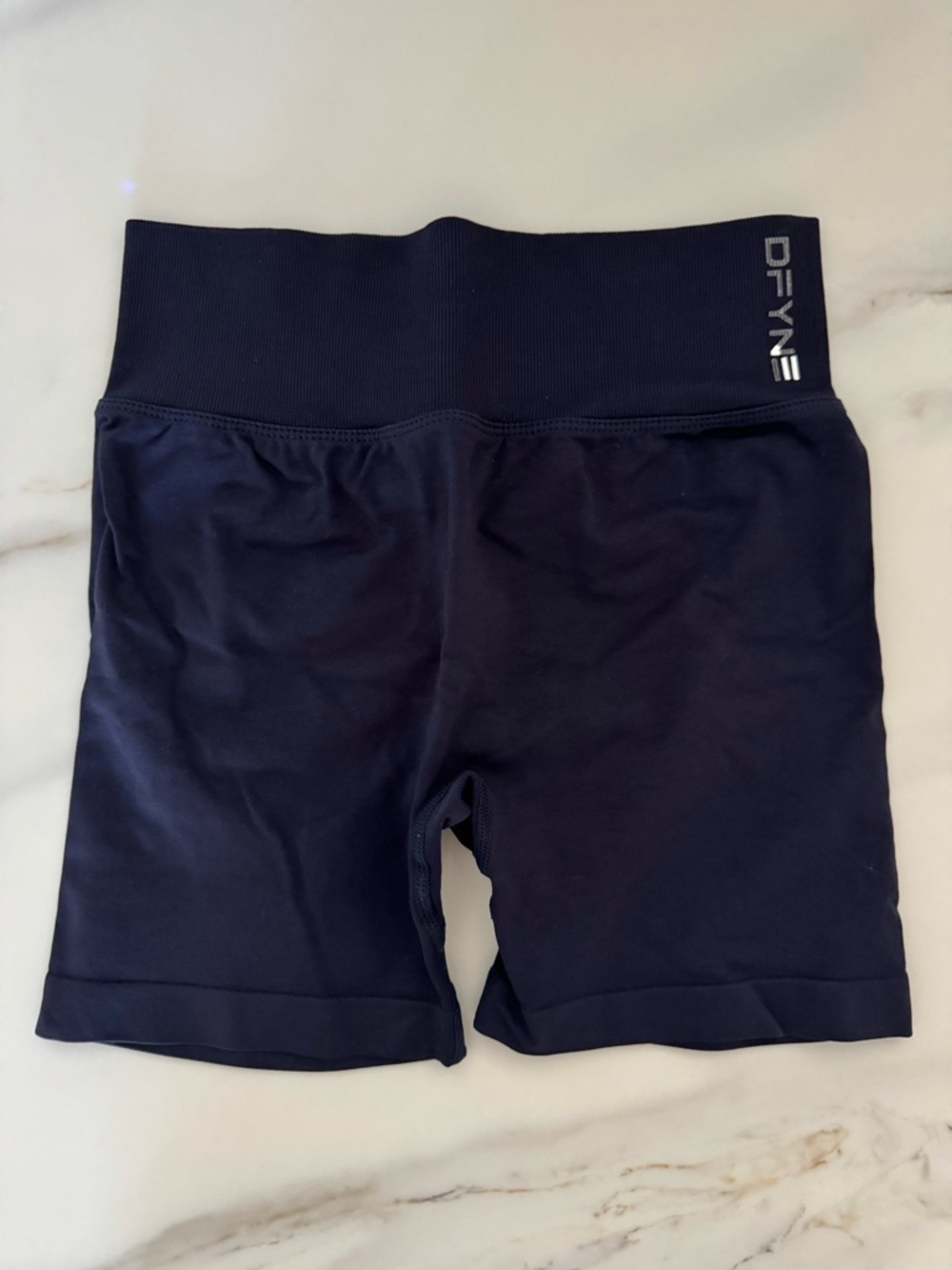 DFYNE Navy High-Rise Women’s Bike Shorts